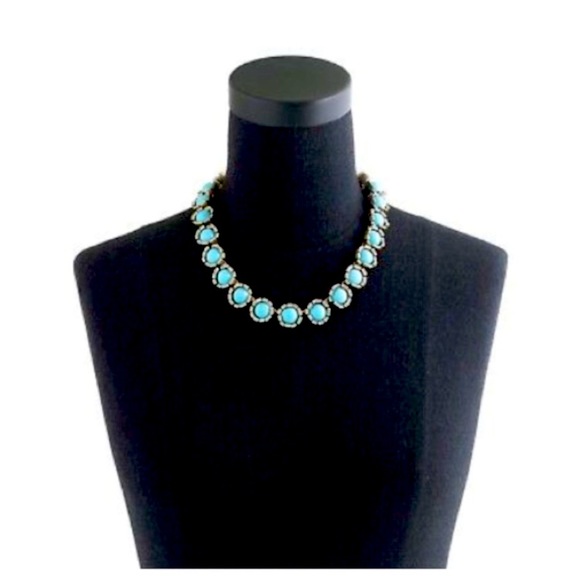 J. Crew water lily necklace in turquoise - Picture 3 of 9